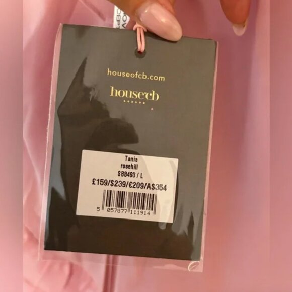 House of CB | Pink Quartz Ruffle Mini Dress | Size L - Picture 11 of 11